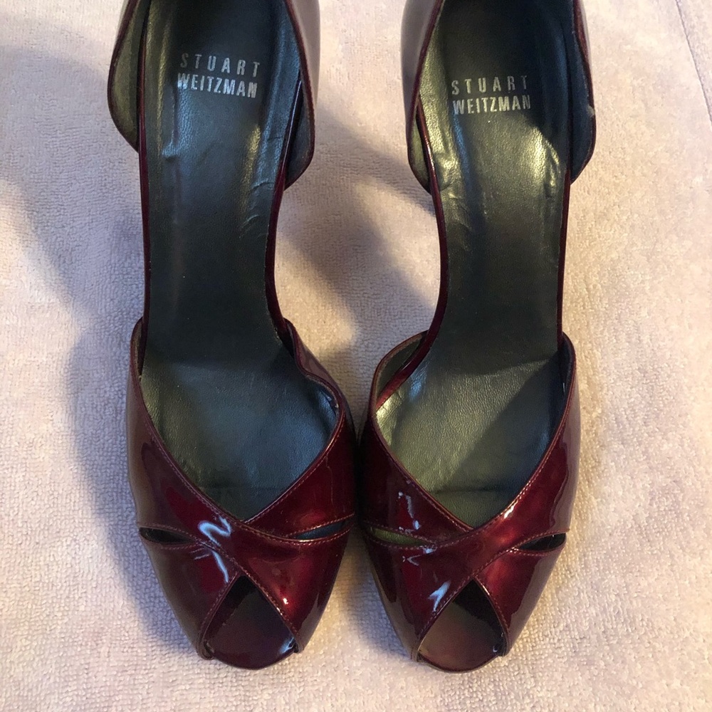 Ruby Red Stuart Weitzman Heels - Picture 3 of 4